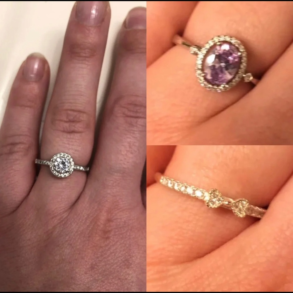Bundled Lot Of Three Rings Size 8-9
